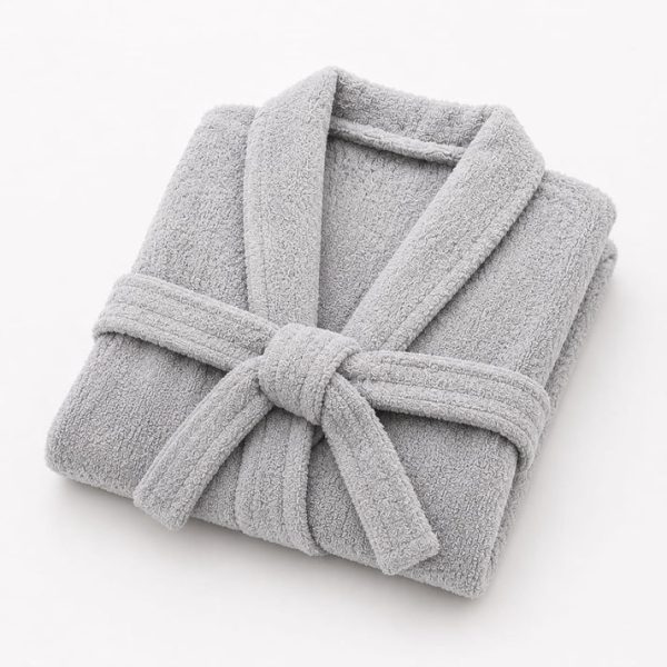 888 Classic Grey Kids Bathrobe