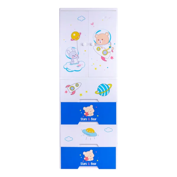 Kideez Wardrobe - Bear Space Print 4022