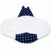 Navy Polka Dot Baby Swaddle Wrapper with Bear Ears