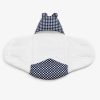 Navy Dot Baby Swaddle Wrap with Bear Ears