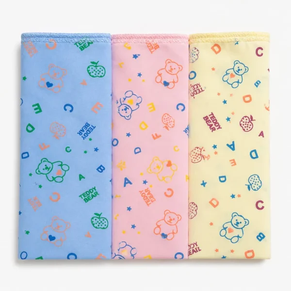 Teddy Bear Alphabet Baby Washcloth Set – Pack of 3