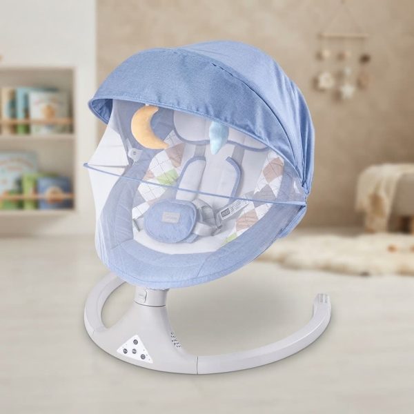 Tinnies Baby Grey Swing with Music – Newborn to 1 Year
