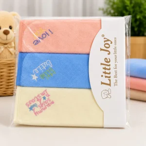 Embroidered Baby Washcloth Set – 3 Pack