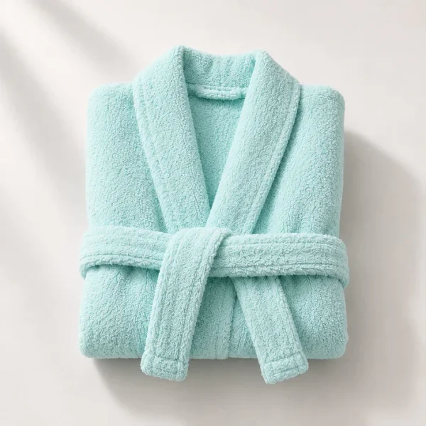 f Mint blue Cloud Kids Bathrobe