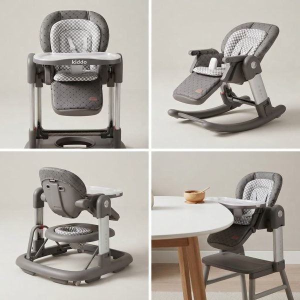 Kidilo Foldable High Chair Baby Walker Feeding Chair 015