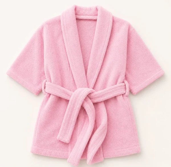 Blush Bunny Pink Kids Bathrobe