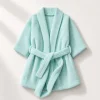 hjhjs Mint blue Cloud Kids Bathrobe