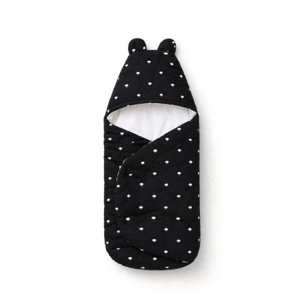 Polka Dot Baby Swaddle Wrap with Bear Ears