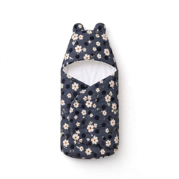 Polka Dot Baby Swaddle Wrap with Bear Ears