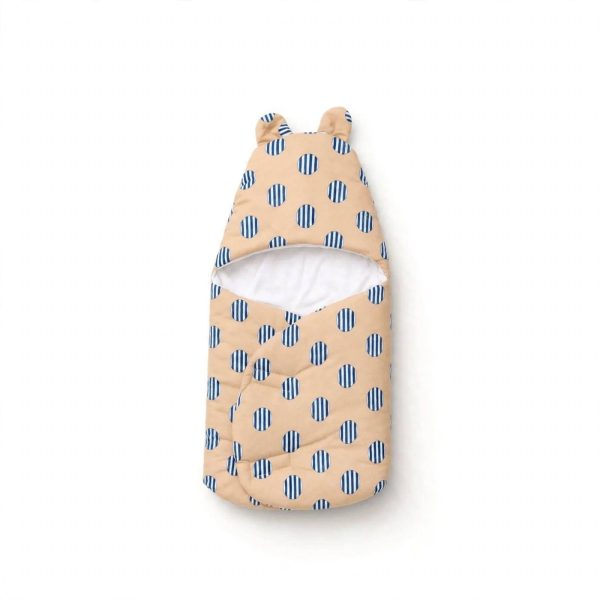 Polka Dot Baby Swaddle Wrap with Bear Ears