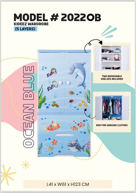 Kideez Ocean Print Wardrobe - 5 Layers - 2022 OB