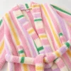 Pastel Candy Stripe Baby Bath Robe
