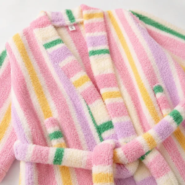 Pastel Candy Stripe Baby Bath Robe