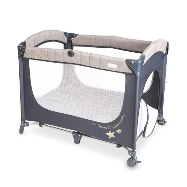 ALL-IN-ONE BABY PLAY PEN, BABY COT– GREY