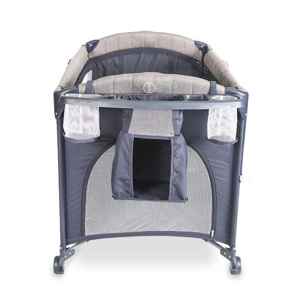 ALL-IN-ONE BABY PLAY PEN, BABY COT– GREY