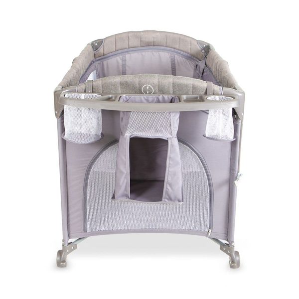 ALL-IN-ONE BABY PLAY PEN, BABY COT– GREY