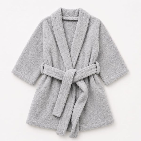 uuu Classic Grey Kids Bathrobe