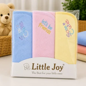 Embroidered Baby Washcloth Set – Friends & Cute Collection (3 Pack)
