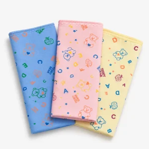 Teddy Bear Alphabet Baby Washcloth Set – Pack of 3