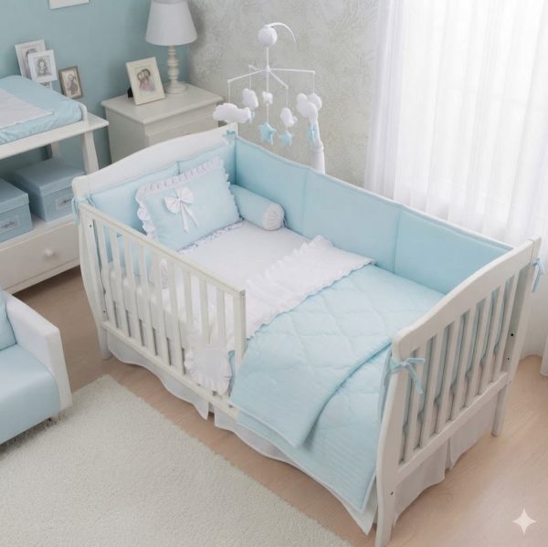 Luxury Satin Bedding Cot Sets Pack of 6
