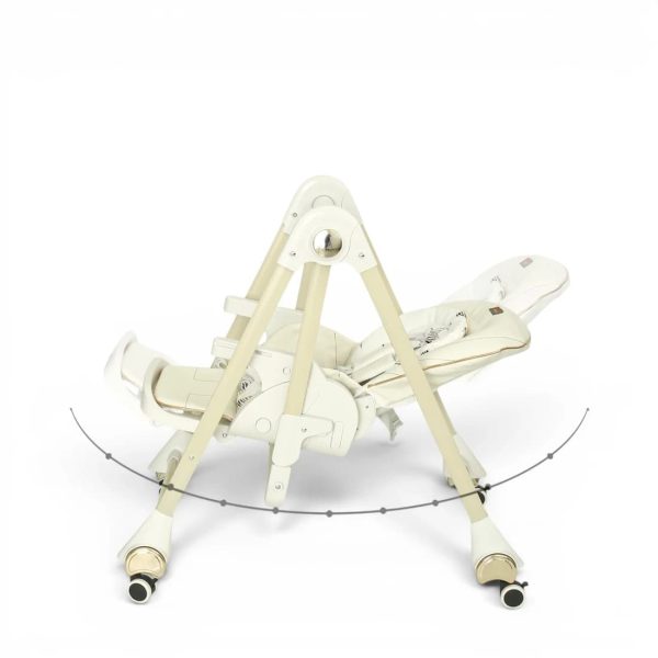 TINNIES BABY HIGH CHAIR W/SWING - WHITE