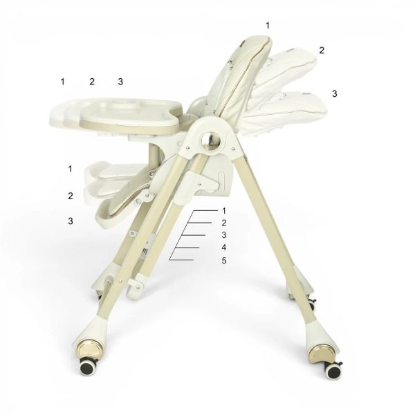 TINNIES BABY HIGH CHAIR W/SWING - WHITE