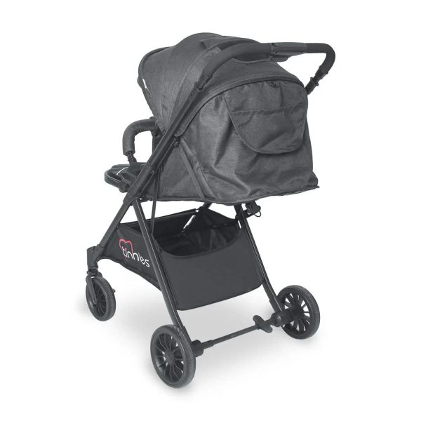 TINNIES BABY STROLLER – GREEN, FOLDABLE WITH REVERSIBLE HANDLE