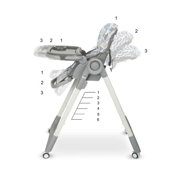 TINNIES MODERN BABY HIGH CHAIR PRINTED