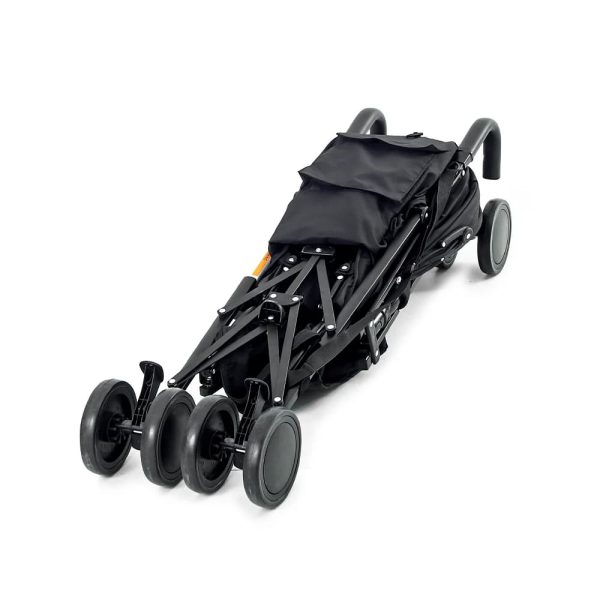 STROLLERS-_-BUGGIES-T054-Black-VII TINNIES BABY BUGGY STROLLER – LIGHTWEIGHT & FOLDABLE BABY PRAM