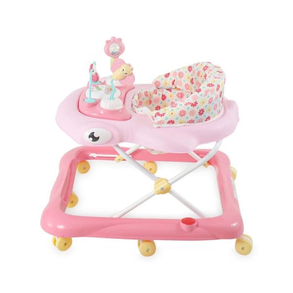 PINK BABY WALKER – PADDED SEAT & TOY TRAY