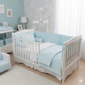 Luxury Satin Bedding Cot Sets Pack of 6