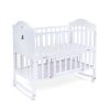 WOODEN BABY COT WITH STORAGE – WHITE