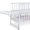 WOODEN BABY COT WITH STORAGE – WHITE