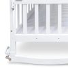 WOODEN BABY COT WITH STORAGE – WHITE
