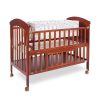 WOODEN BABY COT WITH STORAGE – BROWN