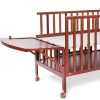 WOODEN BABY COT WITH STORAGE – BROWN