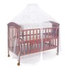 WOODEN BABY COT WITH STORAGE – BROWN