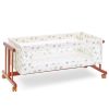WOODEN BABY COT WITH STORAGE – BROWN