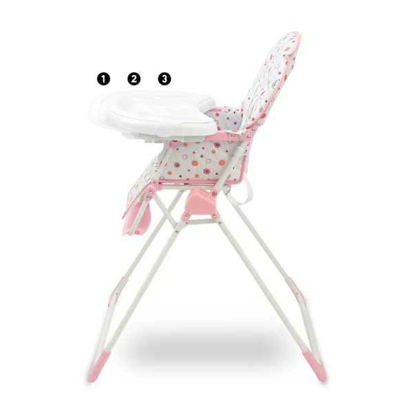 TINNIES PREMIUM POLKA DOT FOLDABLE HIGH CHAIR