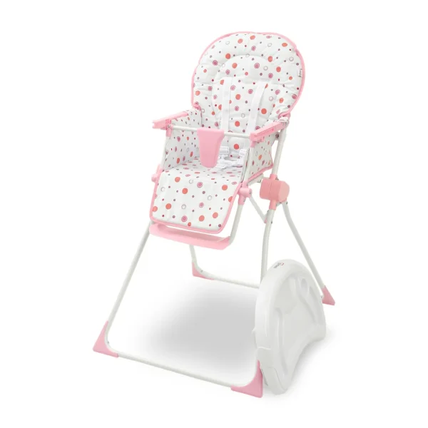 TINNIES PREMIUM POLKA DOT FOLDABLE HIGH CHAIR