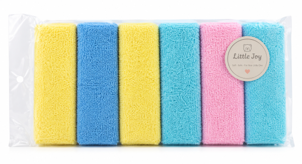 Plain baby face towels (Pack of 6)