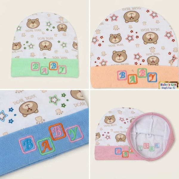 Gemini_Generated_Image_170wox170wox170w (1) Bear Print Newborn Cap