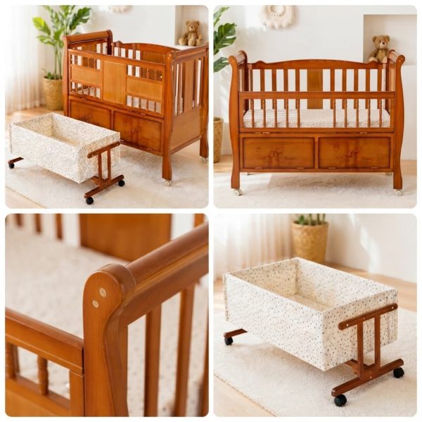 Wooden Baby Cot with Drawers 6186