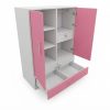 Gemini_Generated_Image_g9vsdng9vsdng9vs (1) Dual-Tone Pink & White Wooden Wardrobe