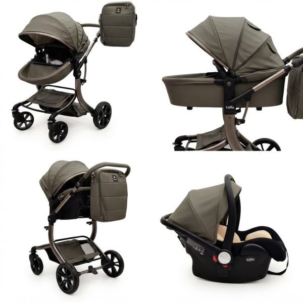 Kidilo 3-in-1 Baby Pram Grey