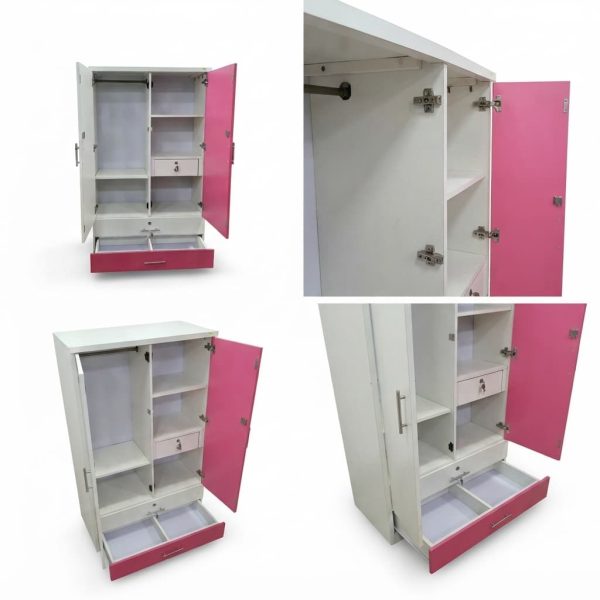 Gemini_Generated_Image_os6xdlos6xdlos6x (1) Dual-Tone Pink & White Wooden Wardrobe