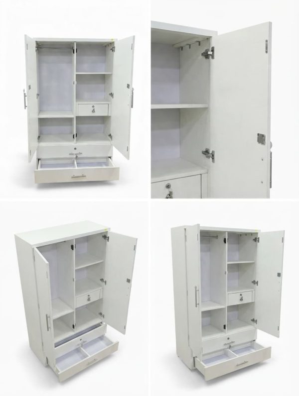 Two Large Drawer Wooden Cupboard – Wardrobe