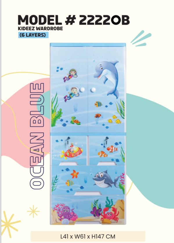 Kideez Ocean Print Wardrobe - 6 Layers - 2022 OB