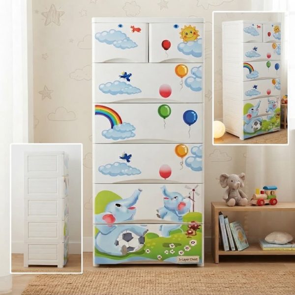 Cartoon Elephant Drawer  - 6 Layers