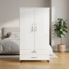 Two Large Drawer Wooden Cupboard – Wardrobe